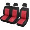 Huse pentru VW TRANSPORTER T5 Van Negru Rosu Piele Textile