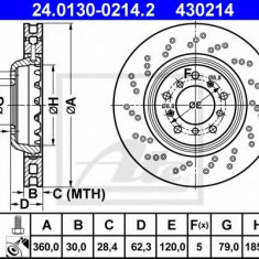 Disc frana BMW Seria 1 Cupe (E82) (2007 - 2013) ATE 24.0130-0214.2