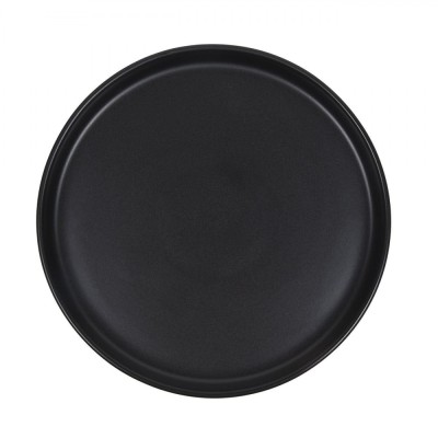 Farfurie Ceramică, Nordic, Margine, Negru, Diametru 19cm foto