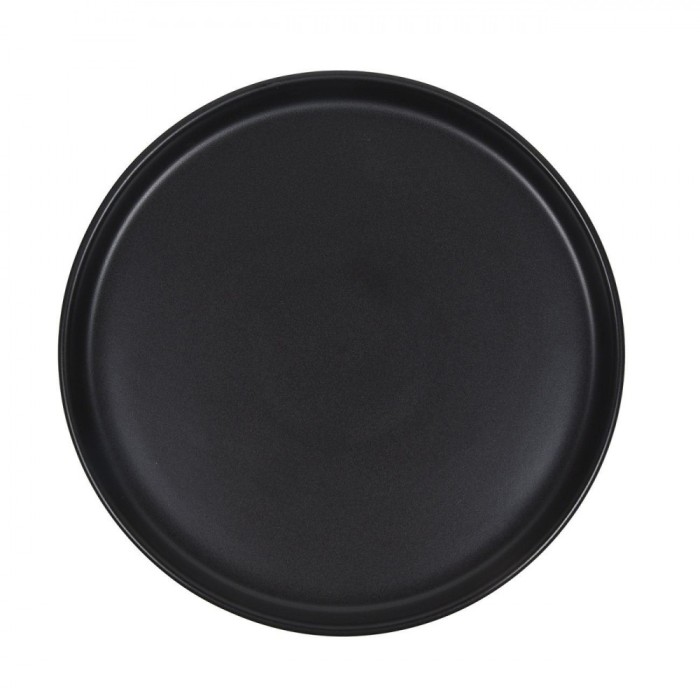 Farfurie Ceramică, Nordic, Margine, Negru, Diametru 19cm