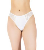 Cumpara ieftin Chilot tanga dantela Luan C1412 Alb, bumbac/elastan, M