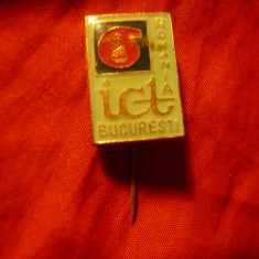 2 Insigne ICT Bucuresti , metal si email , h=2cm