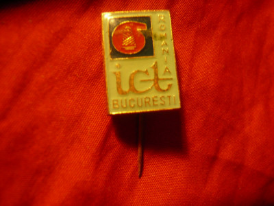 2 Insigne ICT Bucuresti , metal si email , h=2cm foto