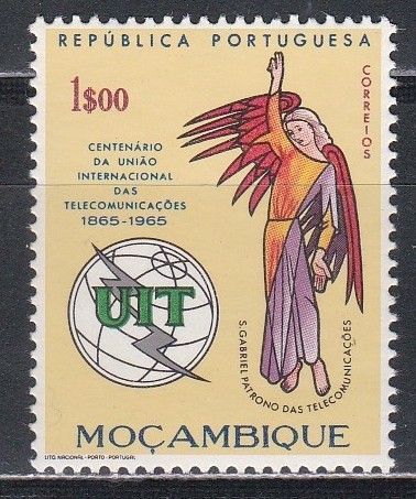 Mozambic 1965 - A 100-a aniversare a I.T.U. (Pe verso e vopsea străpunsă), MNH