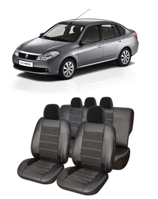 Set huse scaune piele Alcantara Renault Symbol (2008-2015) Bancheta Fractionata foto