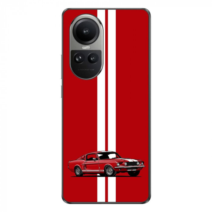 Husa compatibila cu Oppo Reno10 5G Silicon Gel Tpu Model Red Mustang