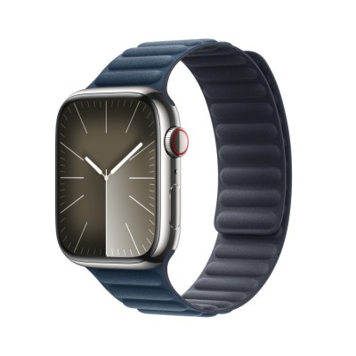 Curea link magnetica, marca THD, compatibila Apple Watch 45 mm seria 9, Apple Watch SE 44 mm, marime universala, culoare albastru pacific foto