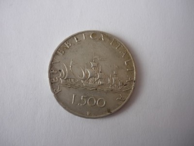 500 LIRE 1960 ARGINT ***** foto