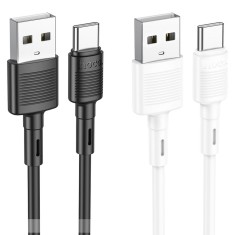 Cablu USB Hoco X83, USB-A la Type-C, 1m, 3A, Negru foto