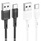 Cablu USB Hoco X83, USB-A la Type-C, 1m, 3A, Negru