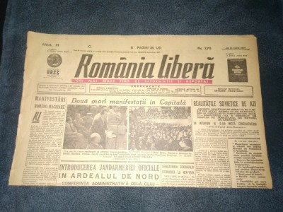 ZIAR ROMANIA LIBERA 21 IUNIE 1945 foto