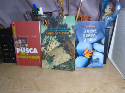 LOT 3 CARTI YASUSHI INOUE : CUPA DE CLESTAR + DRAGOSTEA,MOARTEA + PUSCA # foto