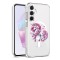 Husa pentru samsung galaxy a16, atasare magnetica, magsafe, unicorn pink, clear