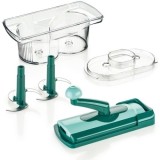 Razatoare Multifunctionala Nicer Dicer Twist, Cu Recipient De Depozitare, Pentru Maruntirea Legumelor Si Fructelor, Verde