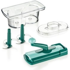 Razatoare Multifunctionala Nicer Dicer Twist, Cu Recipient De Depozitare, Pentru Maruntirea Legumelor Si Fructelor, Verde