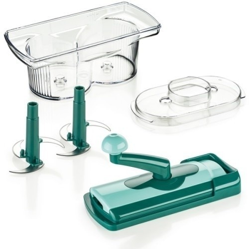 Razatoare Multifunctionala Nicer Dicer Twist, Cu Recipient De Depozitare, Pentru Maruntirea Legumelor Si Fructelor, Verde