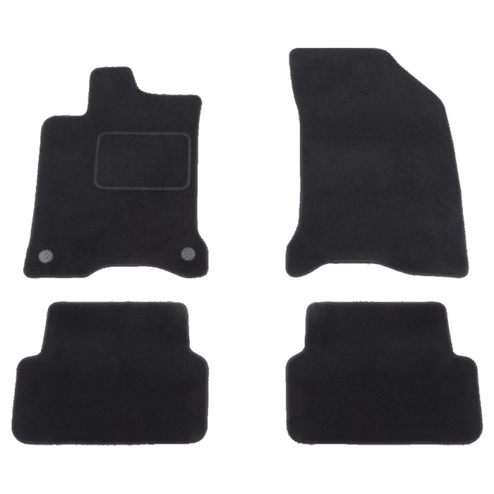 Set covorase auto mocheta Velor RENAULT LAGUNA II (G), 03.2001-10.2007, negru,