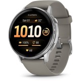 Smartwatch Garmin Venu 4, 45mm, AMOLED, GPS, Wi-Fi, silicon, Silver/Silver gray