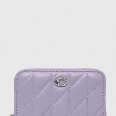 Coach portofel de piele femei, culoarea violet