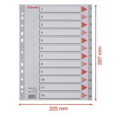 Index Esselte A4 numerotat 1-12