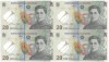 ROMANIA COALA Netaiata 4 x 20 LEI 2021 ( 2025 ) , Polimer , UNC , Certificat cu Seria 29153 + Plic BNR , necirculata