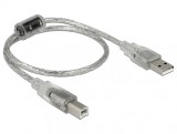 Cablu USB 2.0 A-B upstream T-T 0.5m, Delock 82057