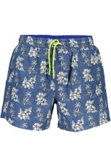 North Sails Pantaloni scurti de baie barbati, cu imprimeu tropical, Regular fit, Albastru, S