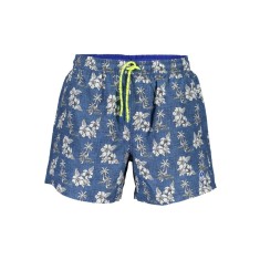 North Sails Pantaloni scurti de baie barbati, cu imprimeu tropical, Regular fit, Albastru, S