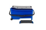 Galeata Kubala 16L pentru spalat gresie faianta, plastic durabil, cu role, accesorii incluse