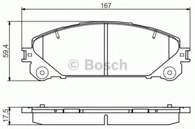 Set placute frana,frana disc TOYOTA RAV 4 IV (WWA4, AVA4, ZSA4, ALA4) (2012 - 2016) BOSCH 0 986 495 169 foto