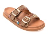 Papuci ALDO maro, BOHOCHIC 241, din material textil