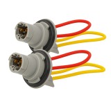 Soclu t15 pentru bec, w16w, w5w, cu garnitura din cauciuc, set 2 buc