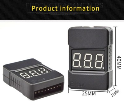 Tester acumulatori litiu 1S-8S cu voltmetru si buzzer BX100 foto