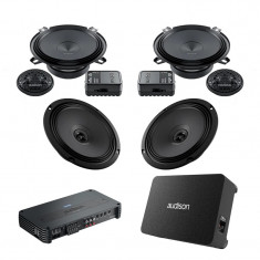 Pachet Difuzoare Auto cu subwoofer Fiat Qubo 2008-2020 Audison Prima 1010 W