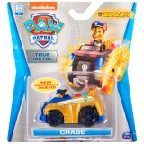 Masinuta cu figurina Paw Patrol True Metal, Chase, 20130498