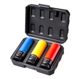 Set chei tubulare impact adanci 17, 19 si 21 mm, 3 piese, TMP