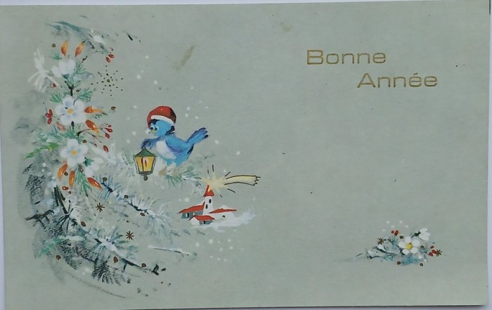 Felicitare , Bonne Ann&eacute;e, 1969