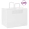 vidaXL Pungi de h&acirc;rtie 250 buc cu m&acirc;nere albe 32x22x24 cm