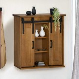 Cumpara ieftin Dulap suspendat HALDEN 2 uși glisante 75x22,5x70 cm pin