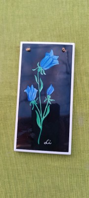 Piesa decorativa de faianta, pictata si semnata foto