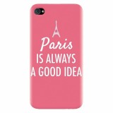 Husa silicon pentru Apple Iphone 4 / 4S, Paris Is Always A Good Idea