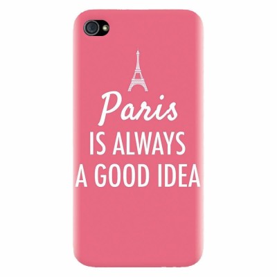 Husa silicon pentru Apple Iphone 4 / 4S, Paris Is Always A Good Idea foto