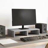 VidaXL Suport de monitor, gri sonoma, 50x27x10 cm, lemn prelucrat