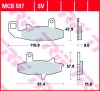 Set placute frana TRW MCB597 - Suzuki DR 650 R (92-94) - DR 650 RE (94-95) - DR 650 REU (94-95) - DR 650 RS (90-91) - DR-Z 800