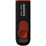 Cumpara ieftin Memorie USB 2.0 ADATA 8 GB retractabila carcasa plastic negru / rosu AC008-8G-RKD