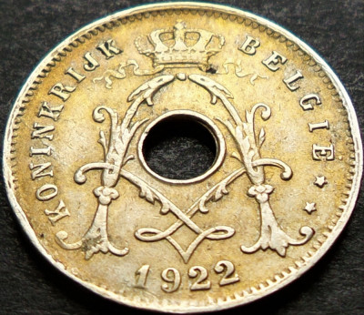 Moneda istorica 5 CENTIMES - BELGIA, anul 1922 *cod 1736 B - BELGIE foto