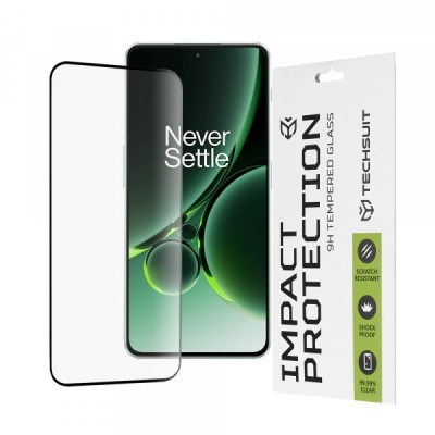 Folie de protectie Ecran Techsuit pentru OnePlus Nord 3, Sticla Securizata, Full Glue, 111D, Neagra foto