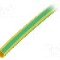 Tub termocontractant, 6mm, 1m, galben-verde, HELLERMANNTYTON - 319-00607