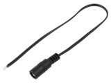 Cablu Alimentare DC Negru 0,25m 2x0,35mm2, Bq Cable