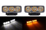 2 x 3 LED lumini de zi cu semnalizatoare de viraj ceata DRL chihlimbar alb 12V
